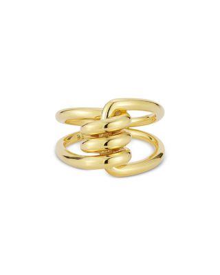 18K Yellow Gold Huxley Single Coil Link Ring by WALTERS FAITH