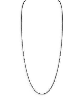 Men's 18K Black Gold Cable Link Chain Necklace by WALTERS FAITH