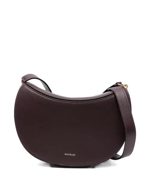 Kate crescent-shaped leather shoulder bag by WANDLER