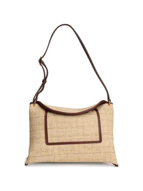 raffia trim tote bag by WANDLER
