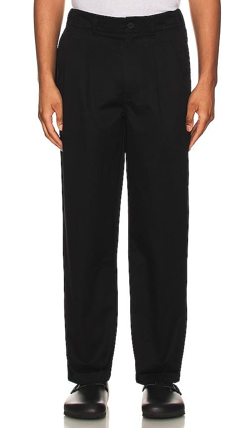 WAO Double Pleated Chino Pant in Black by WAO