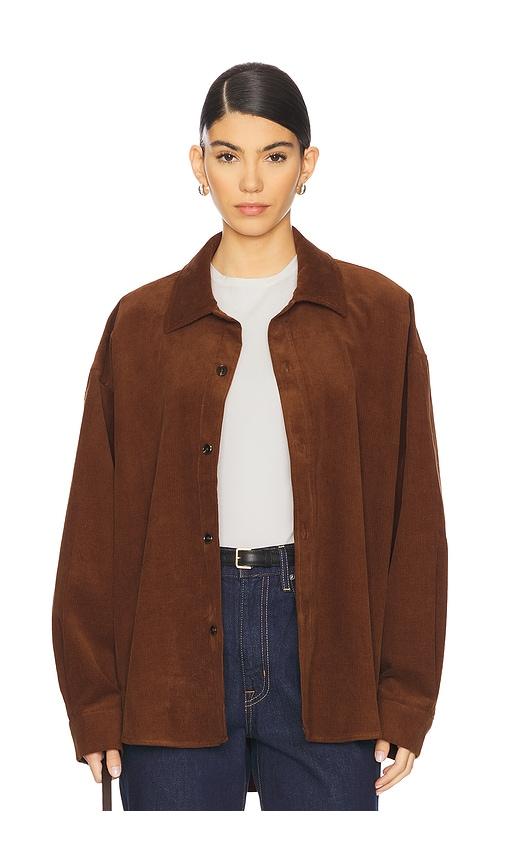 WAO Oversized Corduroy Shirt in Brown by WAO