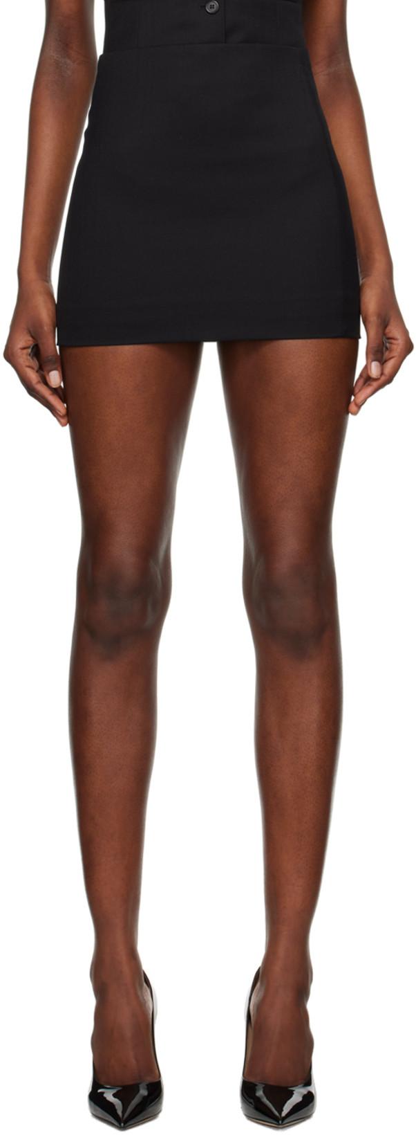 Black Column Miniskirt by WARDROBE.NYC