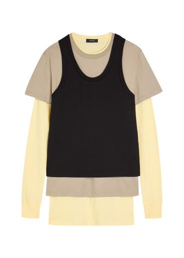 Layered cotton mini dress by WARDROBE.NYC