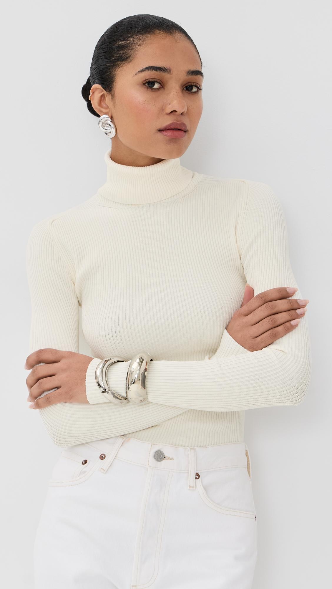 Matte Turtleneck Top by WARDROBE.NYC