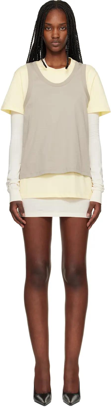 Multicolor Layered Minidress & T-shirt Set by WARDROBE.NYC