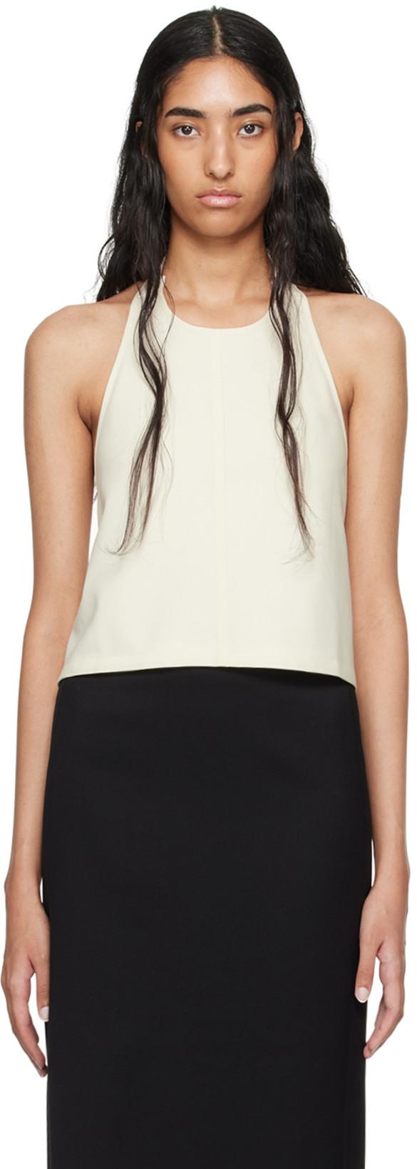 Off-White Backless Halter Top by WARDROBE.NYC