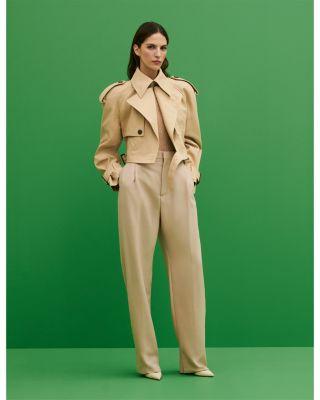 Pleat Front Straight Leg Pants by WARDROBE.NYC