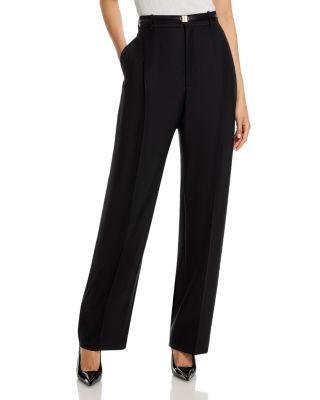 Pleat Front Straight Leg Pants by WARDROBE.NYC