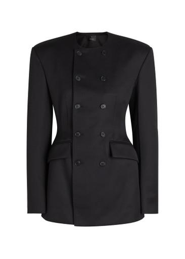 X RHW double-breasted wool-blend mini blazer dress by WARDROBE.NYC