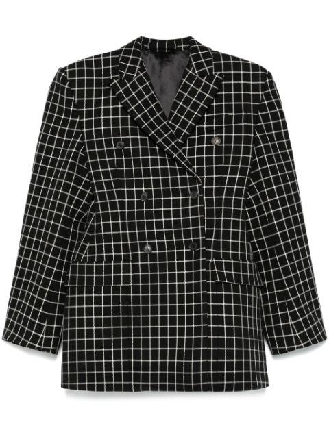 check-pattern blazer by WARDROBE.NYC