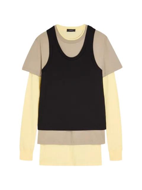 colour-block layered mini dress by WARDROBE.NYC