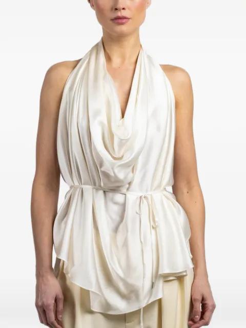 halter satin blouse by WARDROBE.NYC