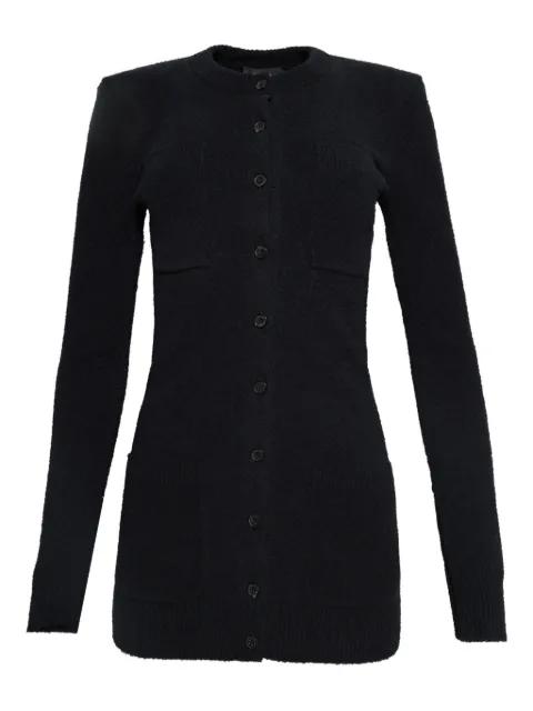 padded-shoulder button-up cardigan by WARDROBE.NYC