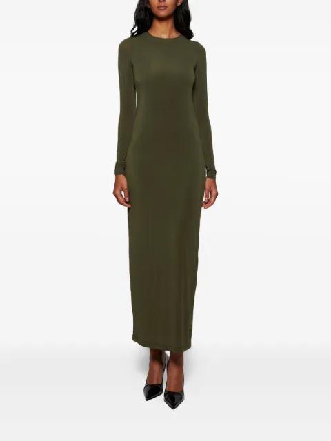 sheer long-sleeves maxi dress by WARDROBE.NYC