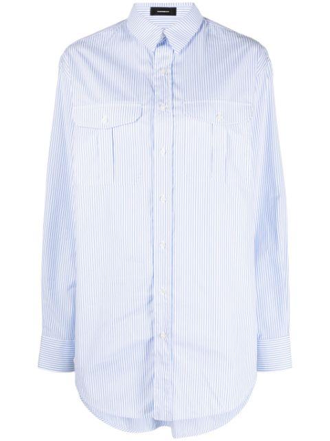 striped cotton shirtdress by WARDROBE.NYC