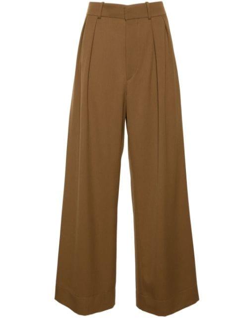 wide-leg virgin wool trousers by WARDROBE.NYC