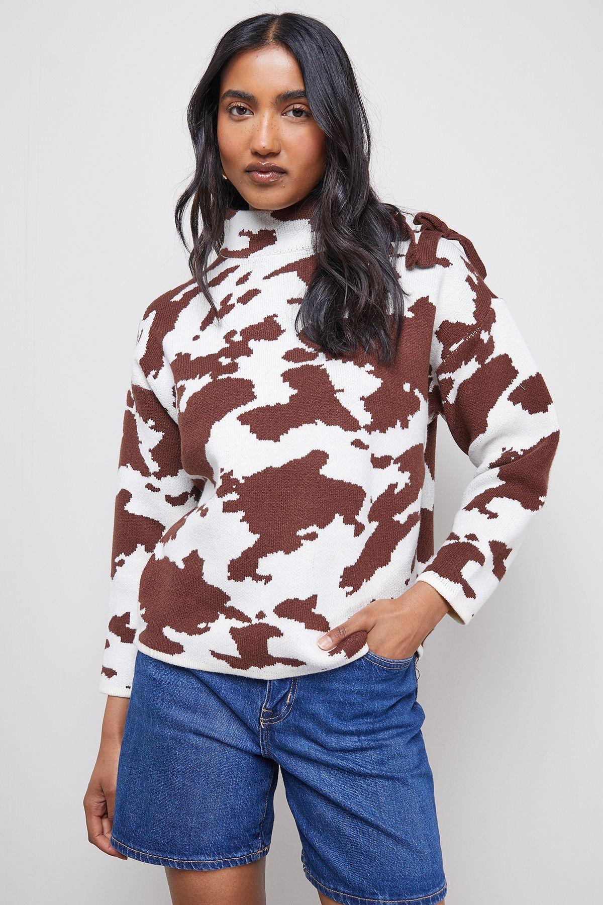 Animal Bow Detail Jumper by WAREHOUSE