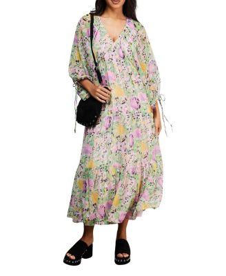 Chiffon Batwing Midi Dress by WAREHOUSE