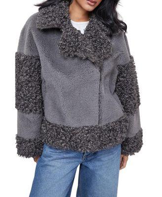 Faux Fur Mix Zip Through Jacket by WAREHOUSE