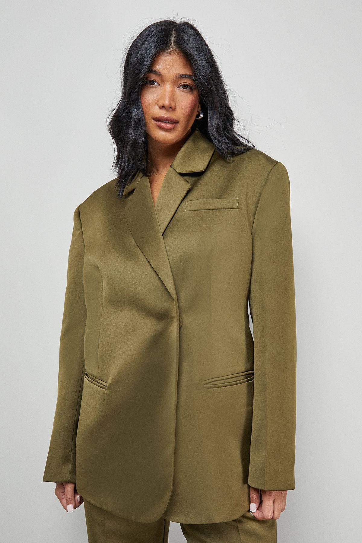 Premium Satin Oversized Blazer Co-ord by WAREHOUSE