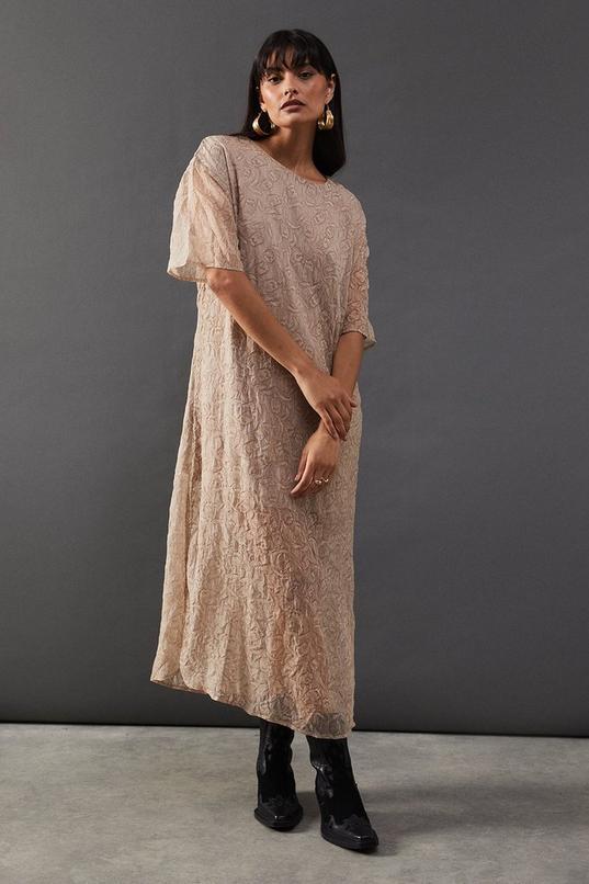 Premium Tissue Organza Midaxi T-shirt Dress by WAREHOUSE
