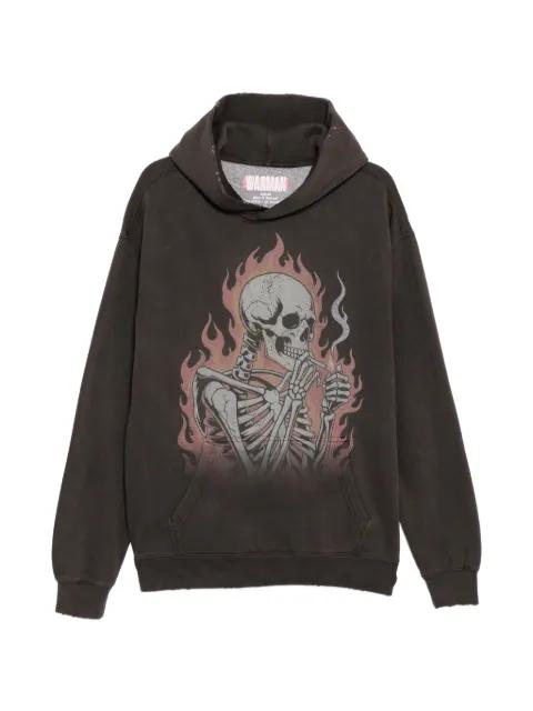 skeleton-print hoodie by WARMAN
