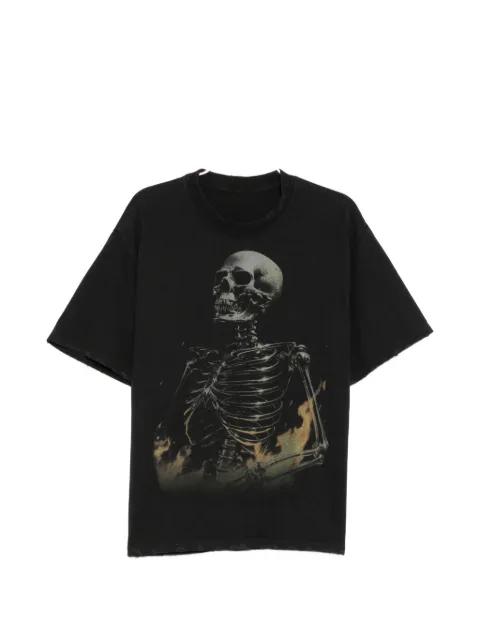skeleton printed T-shirt by WARMAN