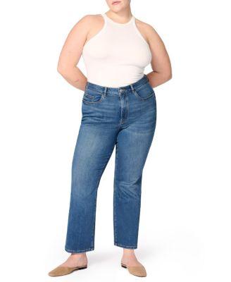 ASE Plus Stretch High Rise Straight Jean in Takeoff by WARP + WEFT