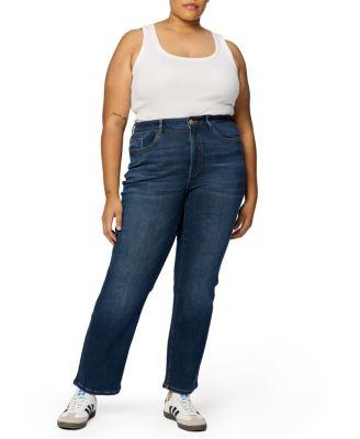 ASE Plus Stretch High Rise Straight Jean in Vroom by WARP + WEFT