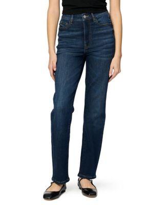 ASE Stretch High Rise Straight Jean in Vroom by WARP + WEFT