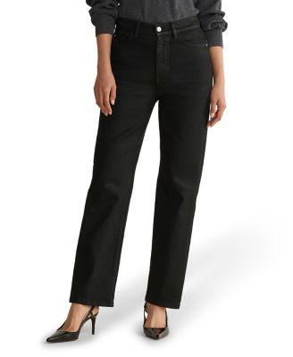 ASE Stretch Straight Jeans in Coated Noir by WARP + WEFT