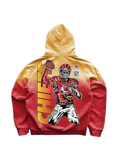 Chiefs Go ombre-effect graphic-print hoodie by WARREN LOTAS