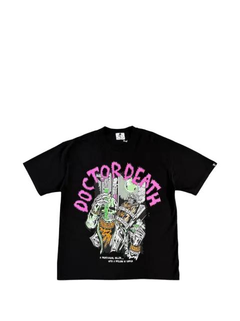 Doctor Death logo-print T-shirt by WARREN LOTAS