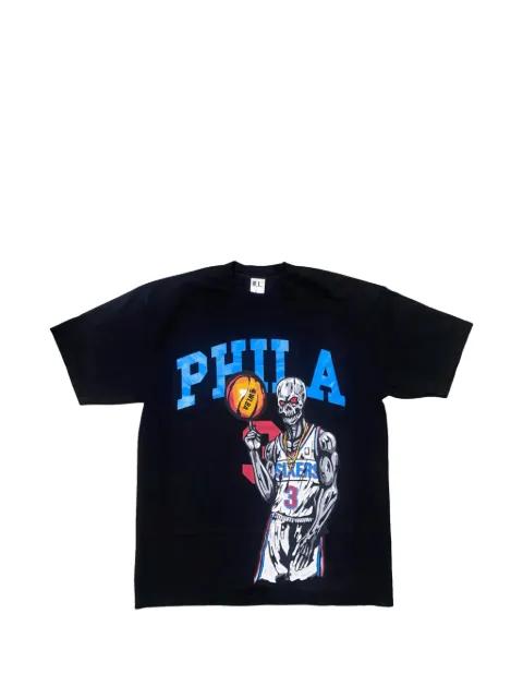 Philadelphia 76ers Allen Iverson logo T-shirt by WARREN LOTAS