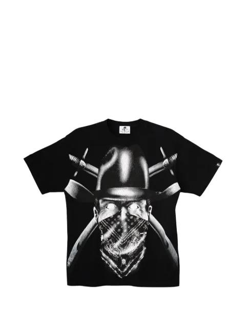 Scarred Bandit logo-print T-shirt by WARREN LOTAS