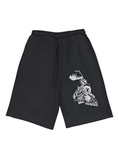 graphic-print drawstring shorts by WARREN LOTAS