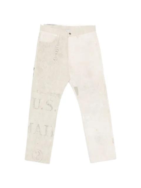 graphic-print jeans by WARREN LOTAS