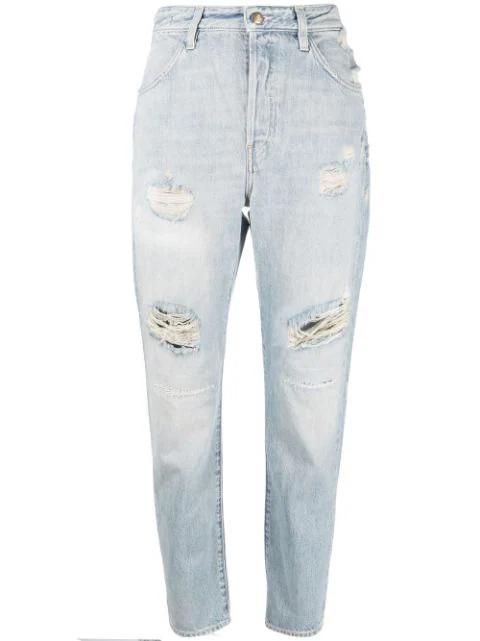 cropped slim-cut jeans by WASHINGTON DEE CEE