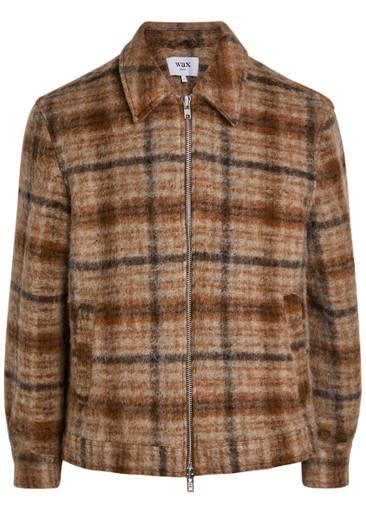 Heath checked wool-blend jacket by WAX LONDON
