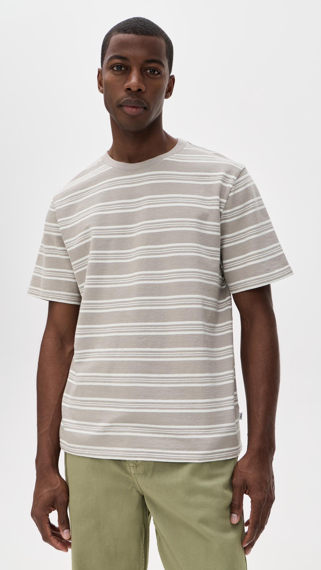 Textured Stripe Dean Tee by WAX LONDON