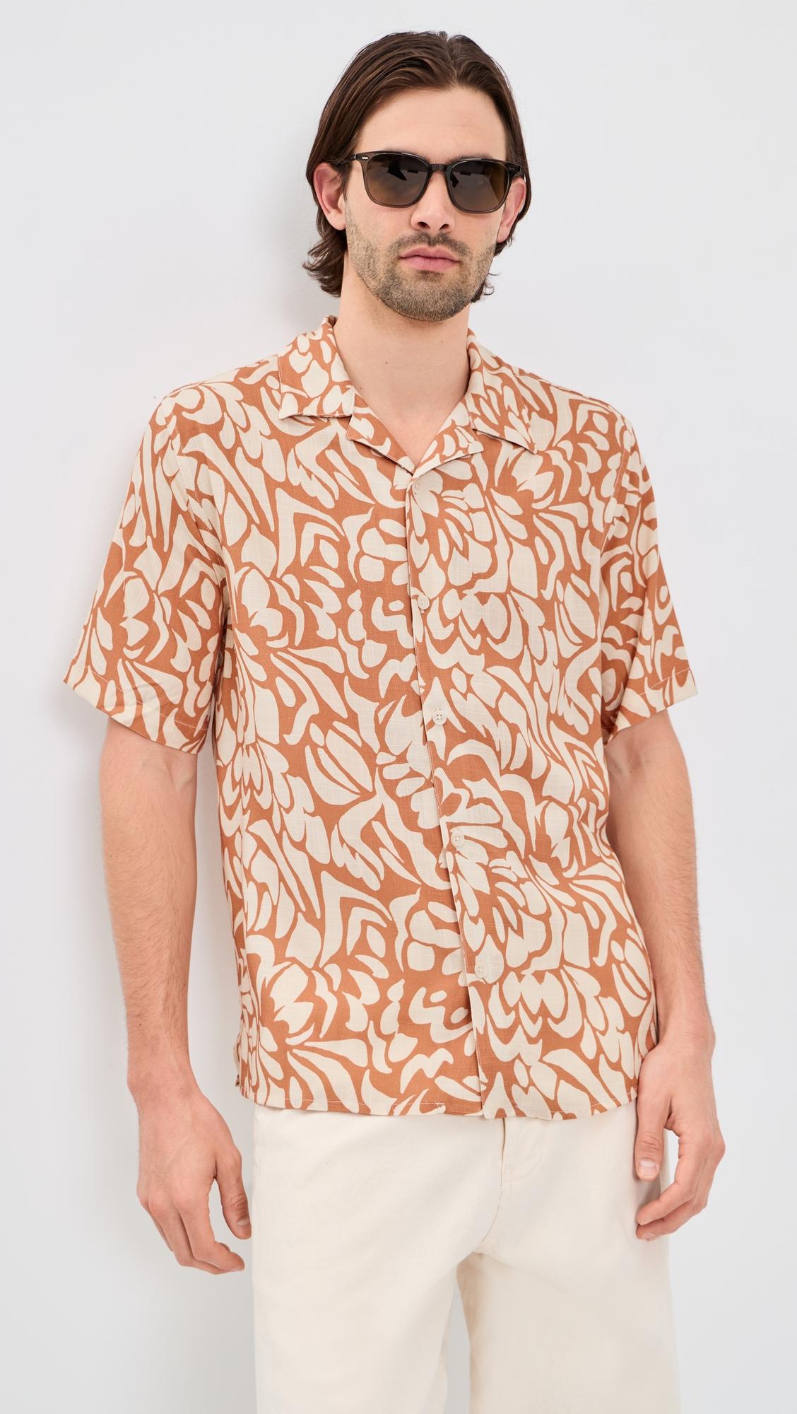 Two-Tone Floral Didcot Shirt by WAX LONDON