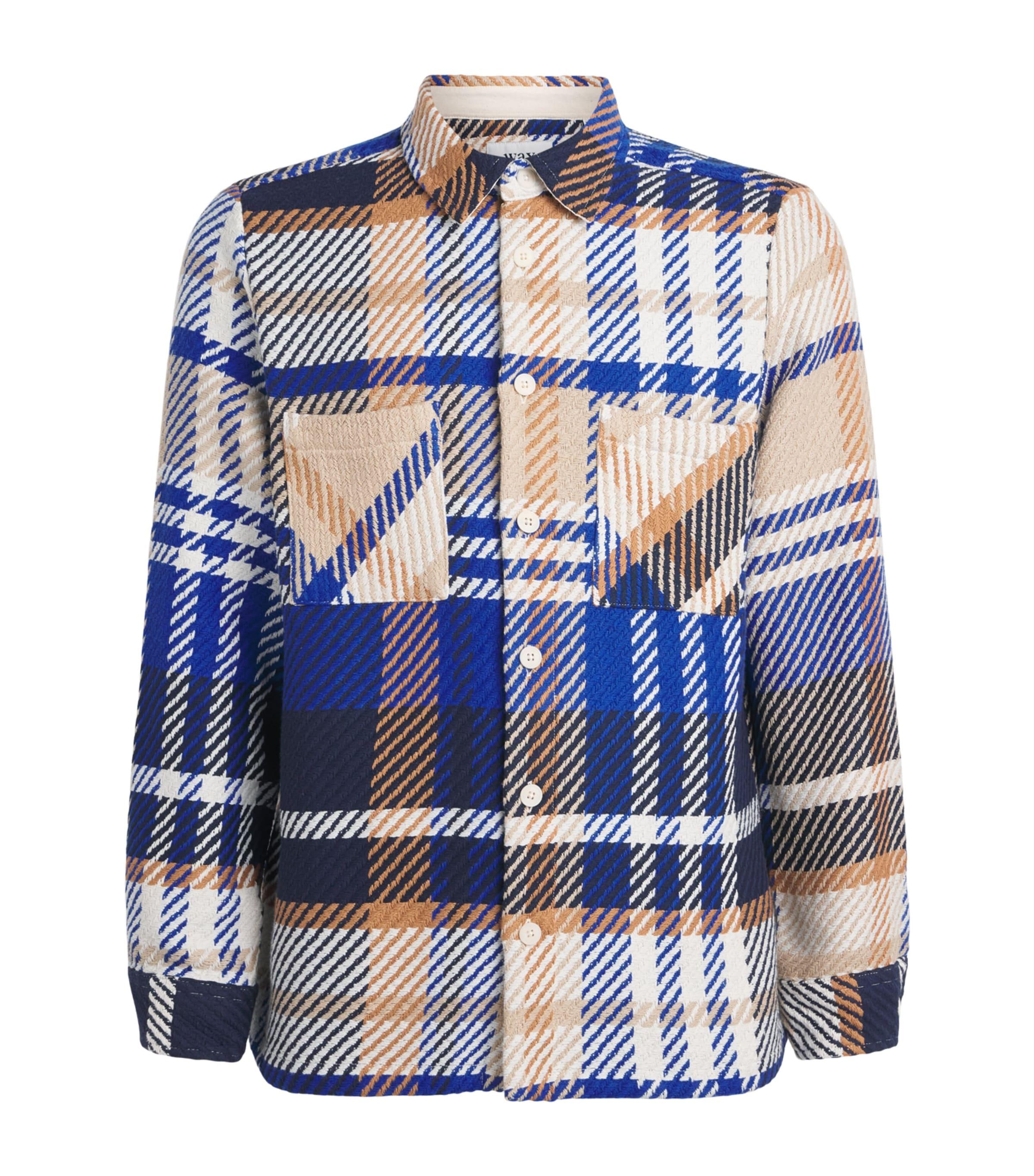 Wax London Cotton-Blend Pike Check Whiting Overshirt by WAX LONDON