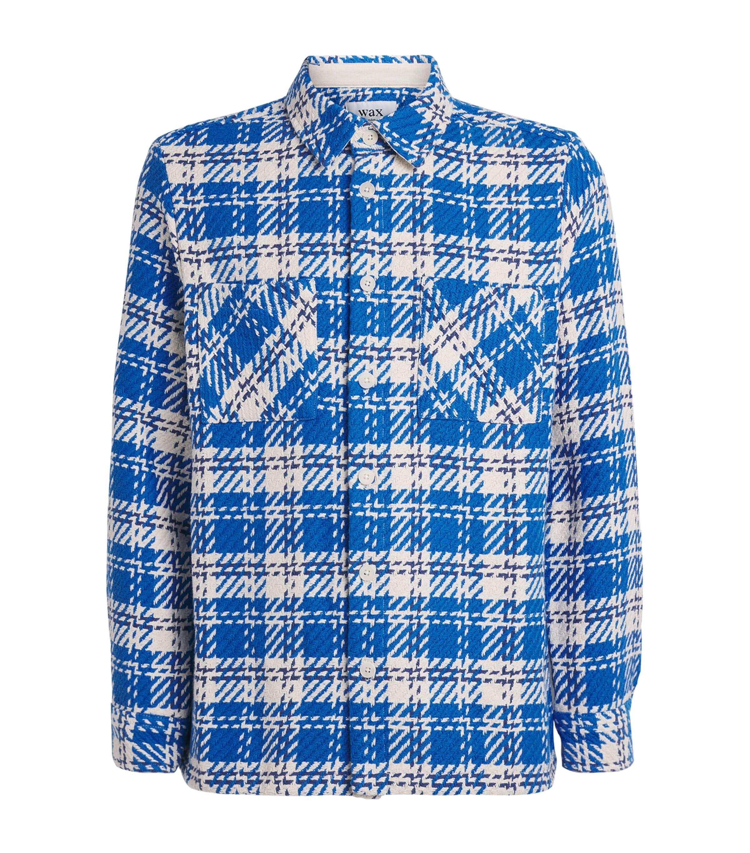 Wax London Cotton Check Whiting Overshirt by WAX LONDON