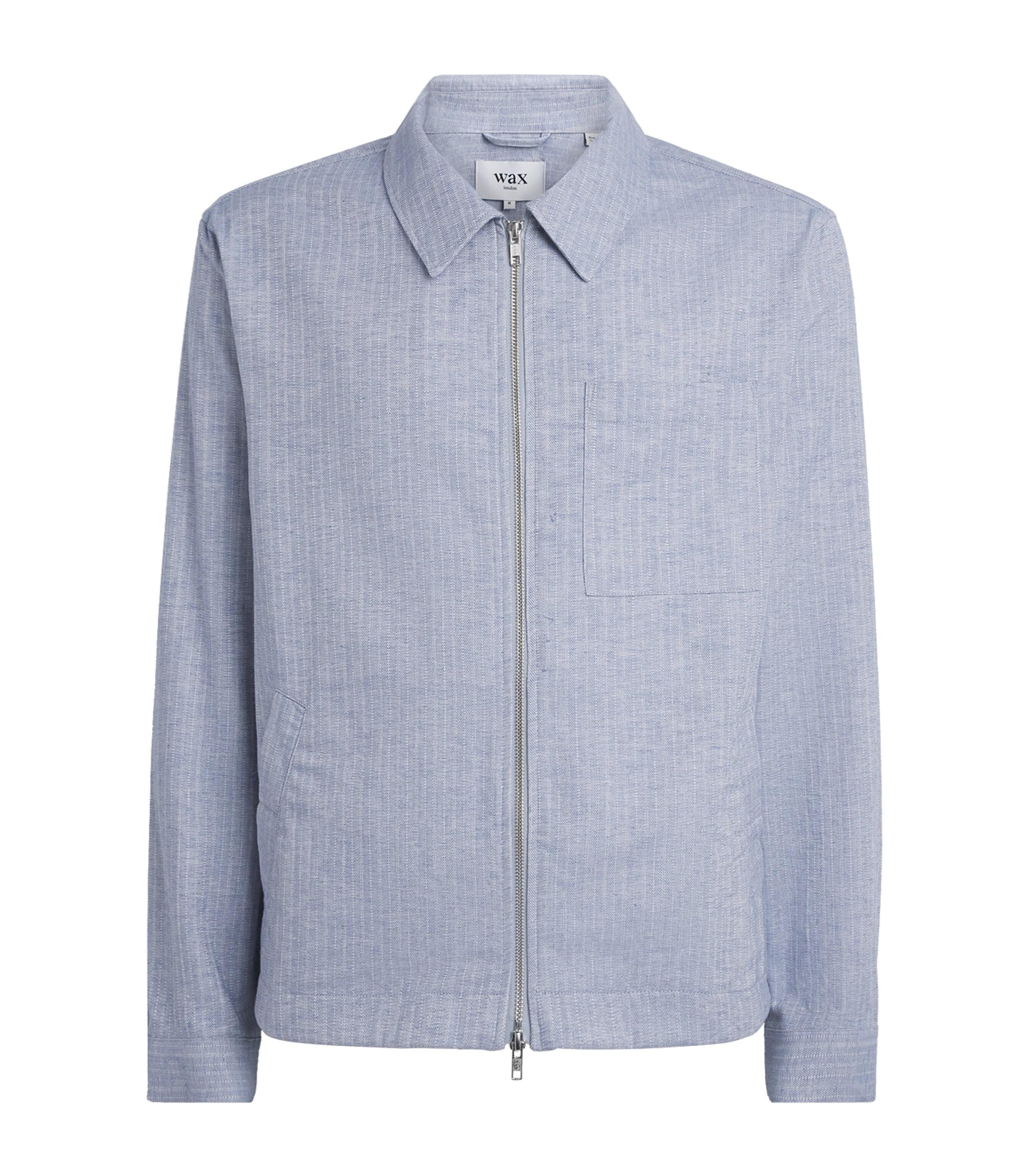 Wax London Cotton-Linen Herringbone Eldon Jacket by WAX LONDON