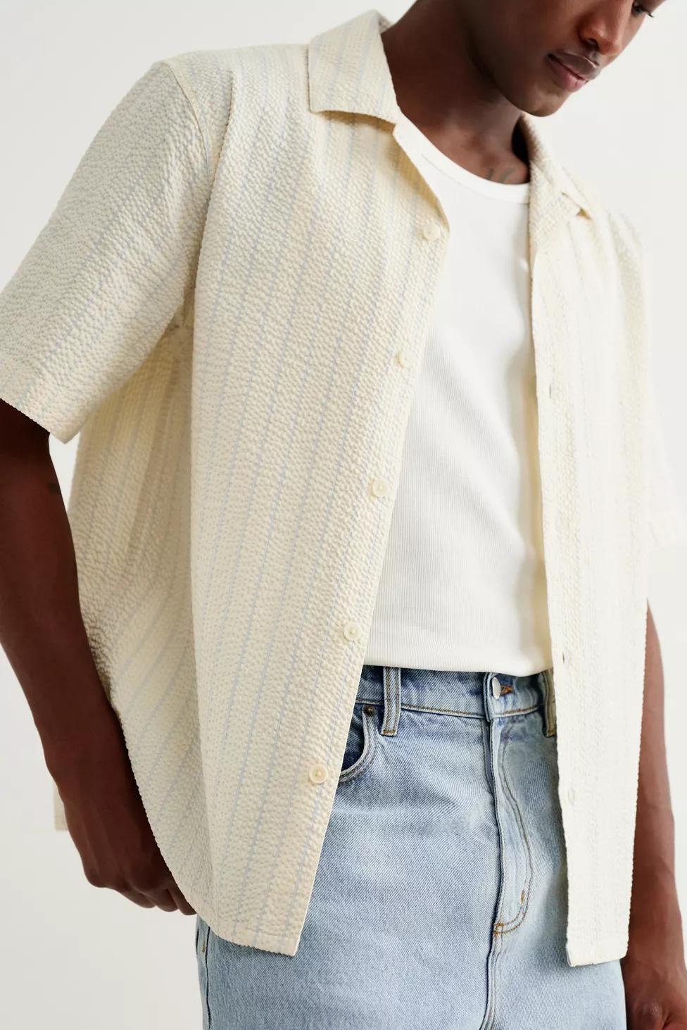 Wax London Didcot Stripe Short Sleeve Shirt by WAX LONDON