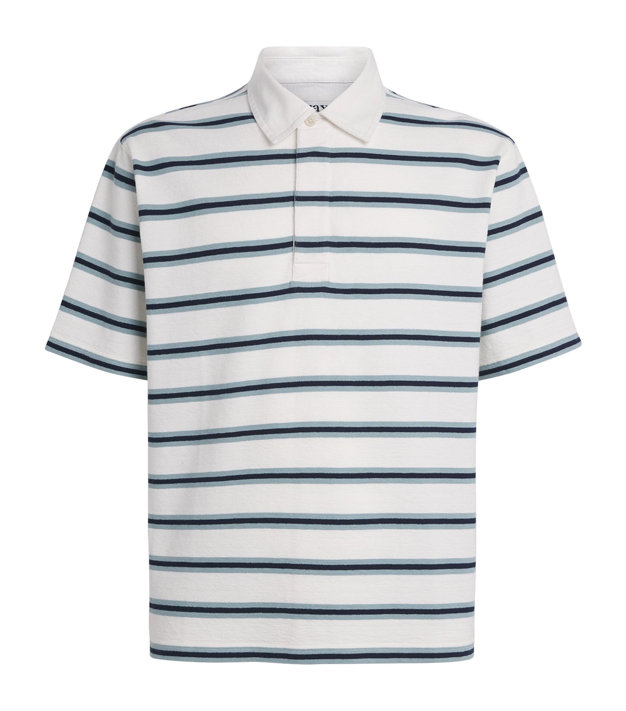 Wax London Organic Cotton Stripe Redman Polo Shirt by WAX LONDON