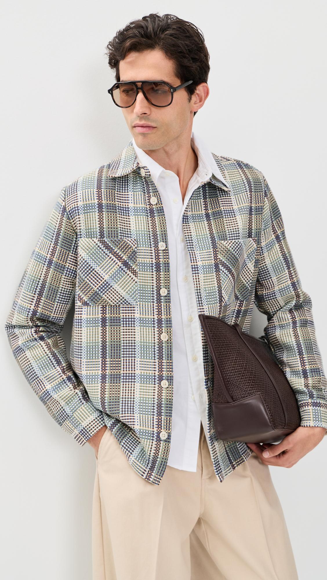 Whiting Basket Weave Overshirt by WAX LONDON