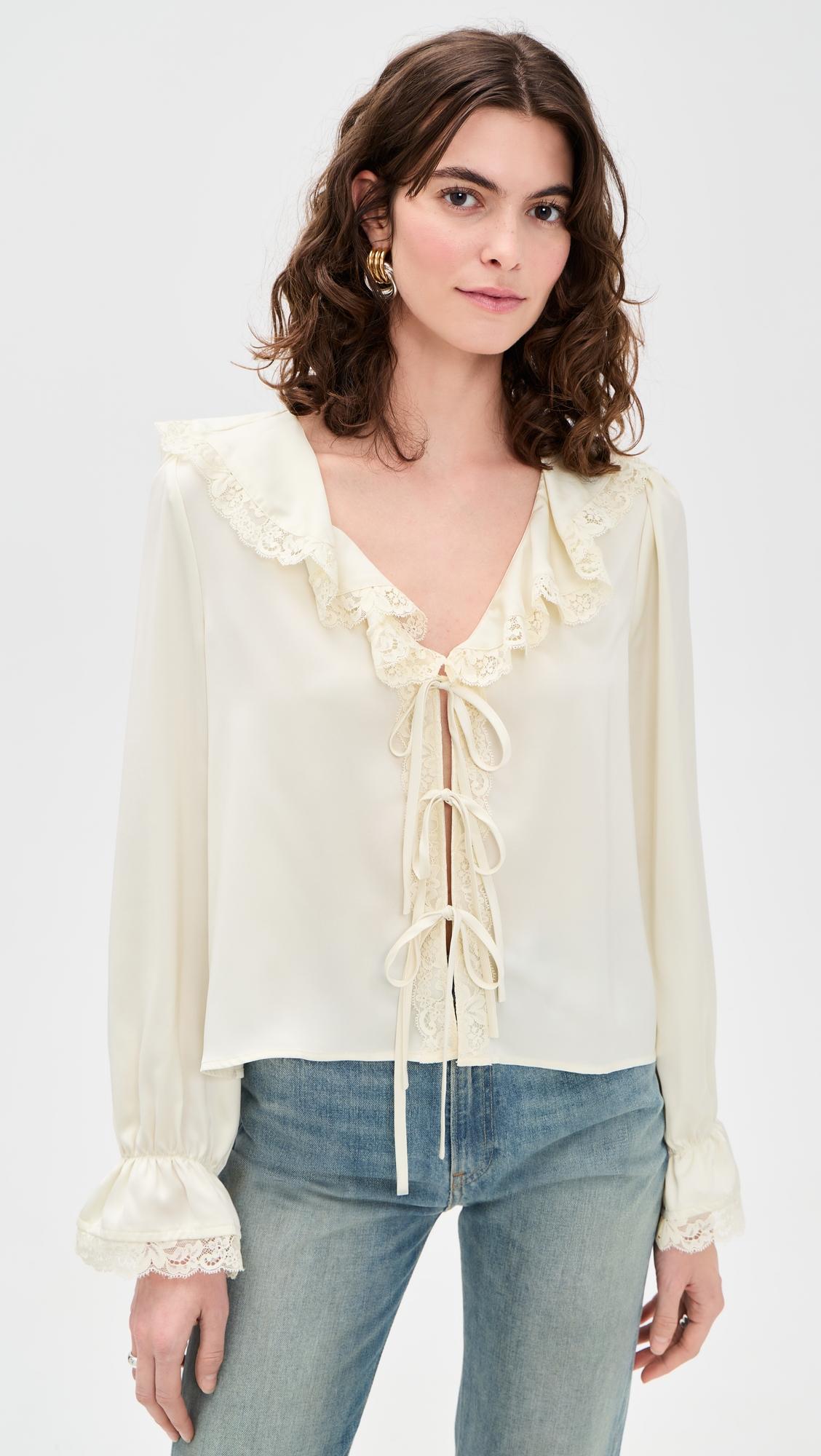 Lacey Tie Front Top by WAYF