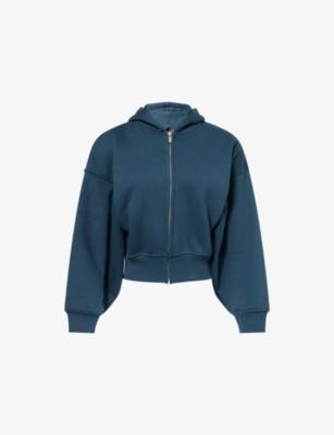 Cocoon Sweat Zip-up Cotton-Blend Hoody by WE ARE TALA